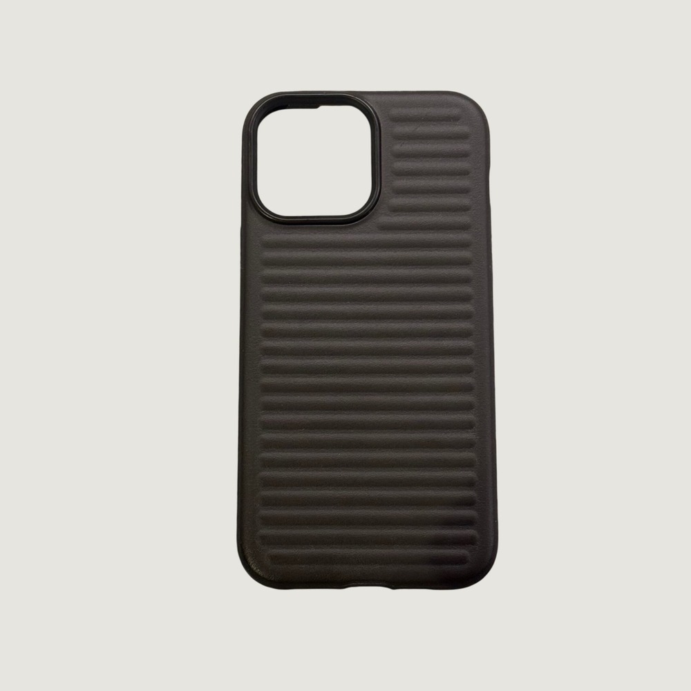 Tech21 Evo Luxe iPhone 12 Pro Max Case Black Vegan Leather MagSafe Ribbed NWOB